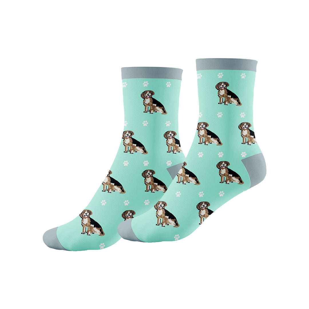 100% Cotton Crew Socks for Pet Lovers - Single Pair