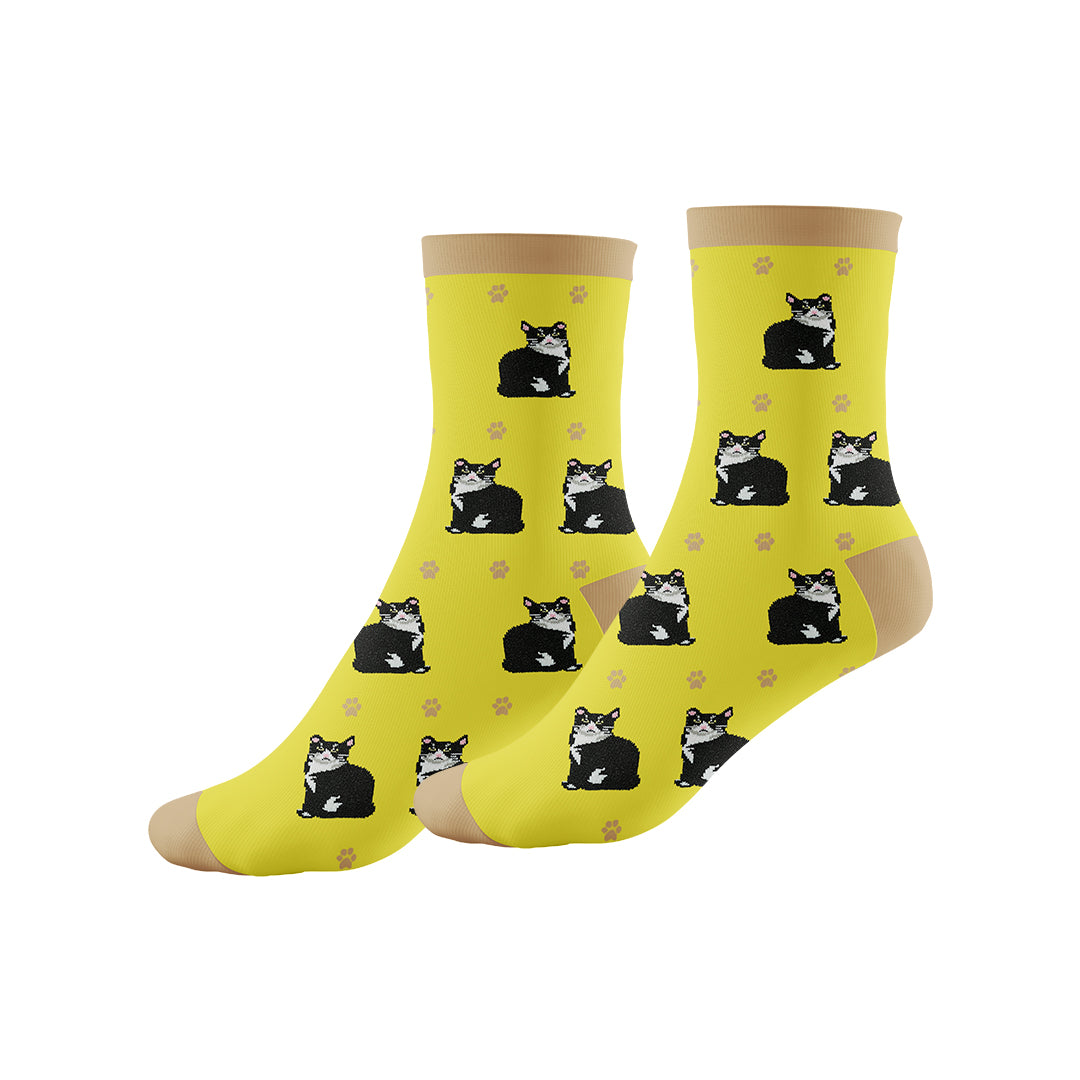 100% Cotton Crew Socks for Pet Lovers - Single Pair